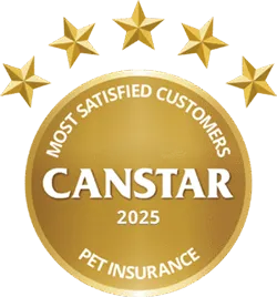 Canstar 2025 Most Satisfied Customers Pet Insurance Award