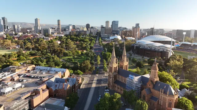 View of Adelaide city in Australia.