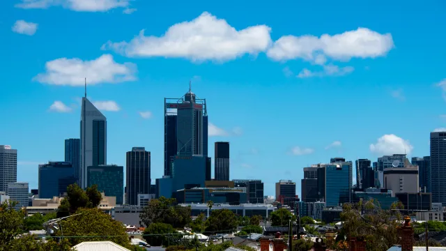 View of Perth CBD from suburbs