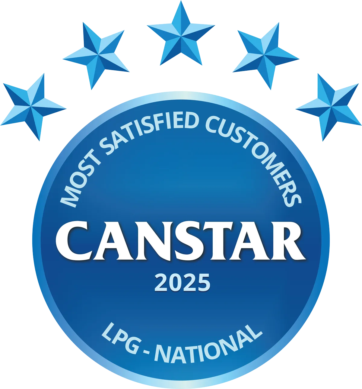 Canstar Blue 2025 - Most Satisfied Customers - LPG - National