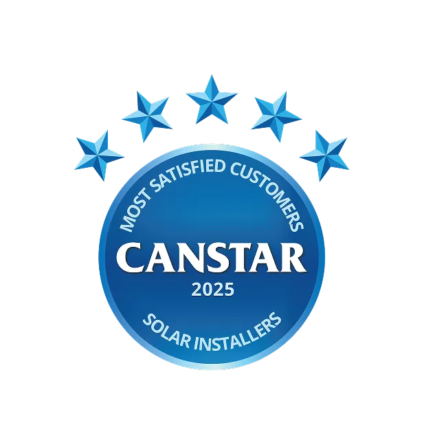 Banner Canstar's 2025 Most Satisfied Customer Award Logo for Solar Installers
