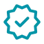 Certified Teal Icon