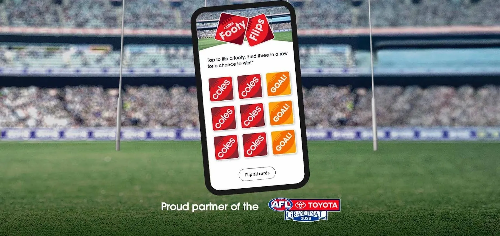 Coles Footy Flips promo 