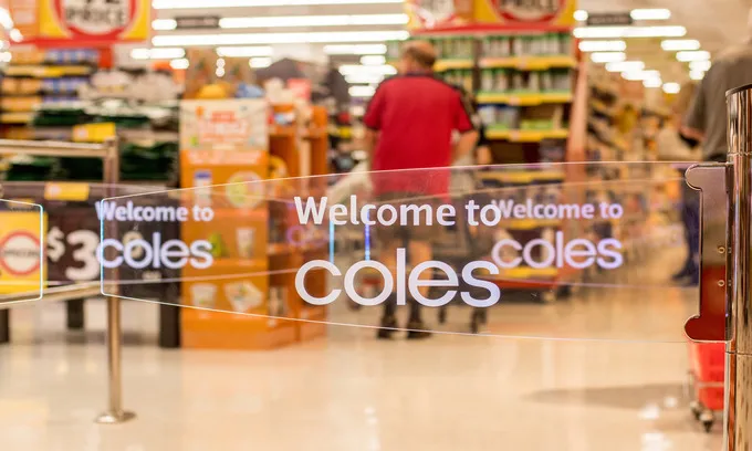 Coles supermarket entrance