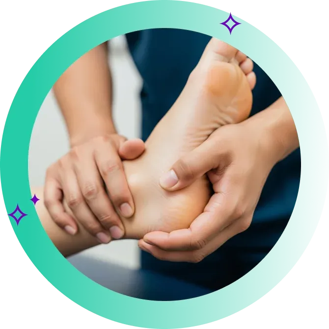 Person receives foot adjustment by podiatrist