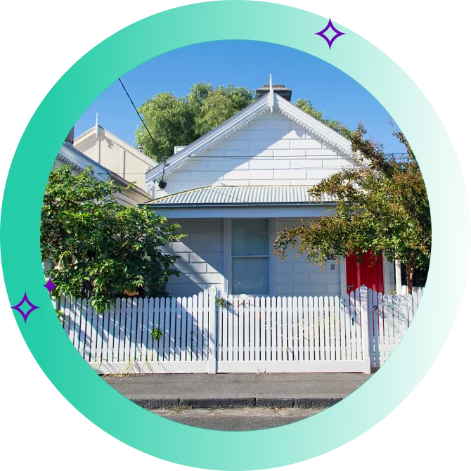 A photograph of a typical Australian house.