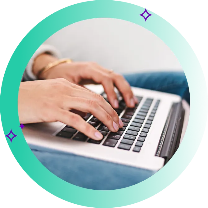 Self-employed individual comparing personal loans on their laptop