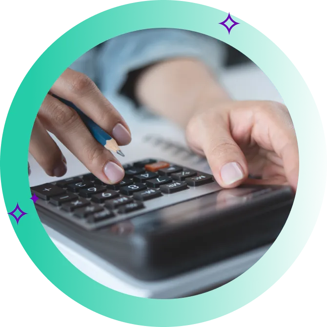 Close up of someone making calculations before they start comparing unsecured personal loans