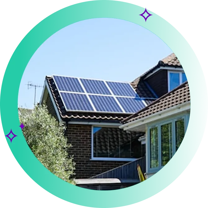 Solar Panels on roof of house