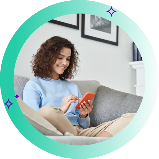 Person sits on couch and researches Australia's fastest NBN providers and plans