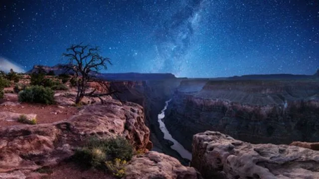 Night-time in the Grand Canyon National Park, Arizona, USA.