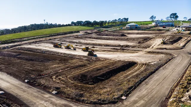 Several blocks of land being subdivided in Australia.