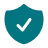 Shield with a tick