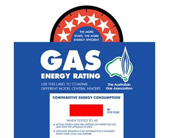 Gas Energy Rating Label