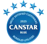 Canstar 2025 Most Satisfied Customer Bundled Utilities Award 160x150