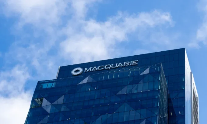 The outside of a Macquarie bank building. 
