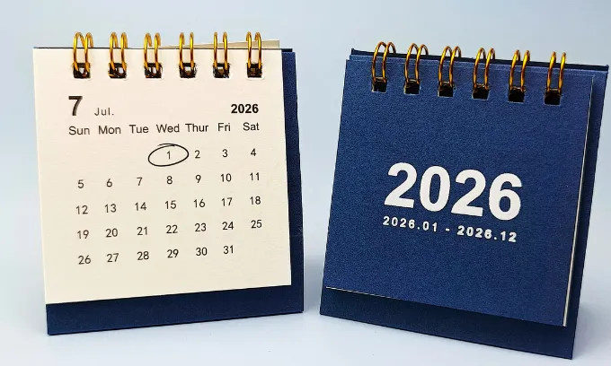 A calendar focusing on July 1 2026.