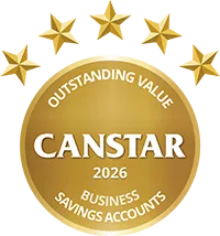Canstar Outstanding Value Business Savings Accounts Award