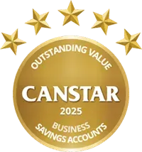 Canstar Outstanding Value Business Savings Accounts Award