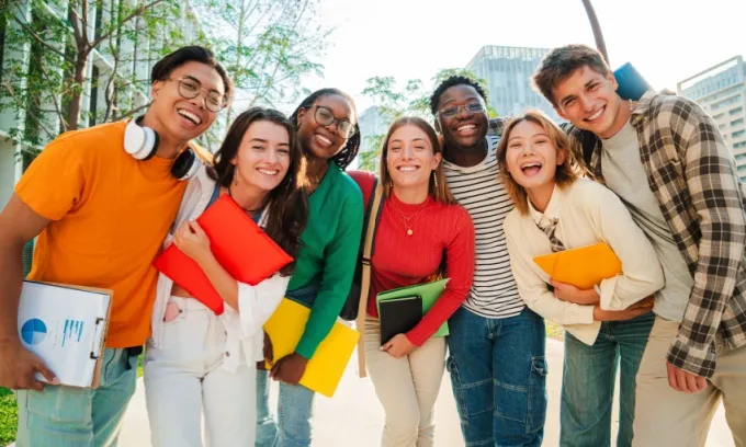 A group of international students.