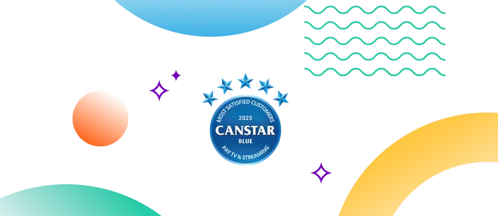Banner image with Canstar's Most Satisfied Customers Award logo for Pay TV and Streaming Services