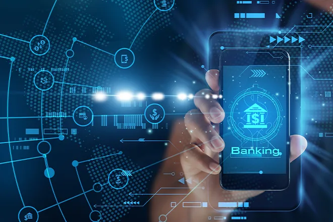 Digital banking concept graphic