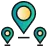 Multiple location pin icon