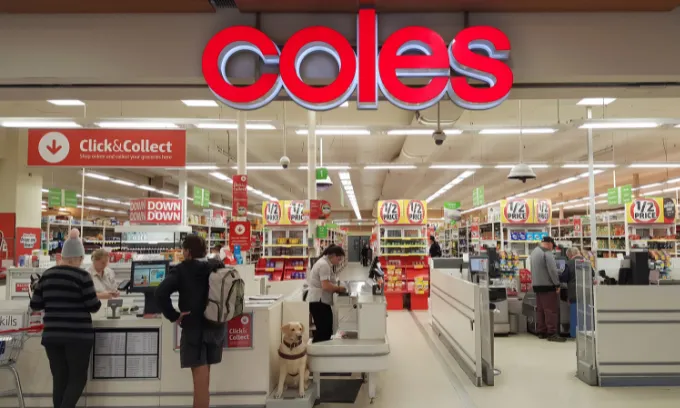 The front of a Coles.