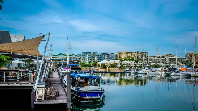 View of waterfront of Darwin, Australia.