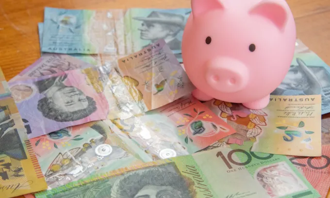 Australian money being saved.