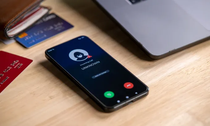 A scam phone call coming through.