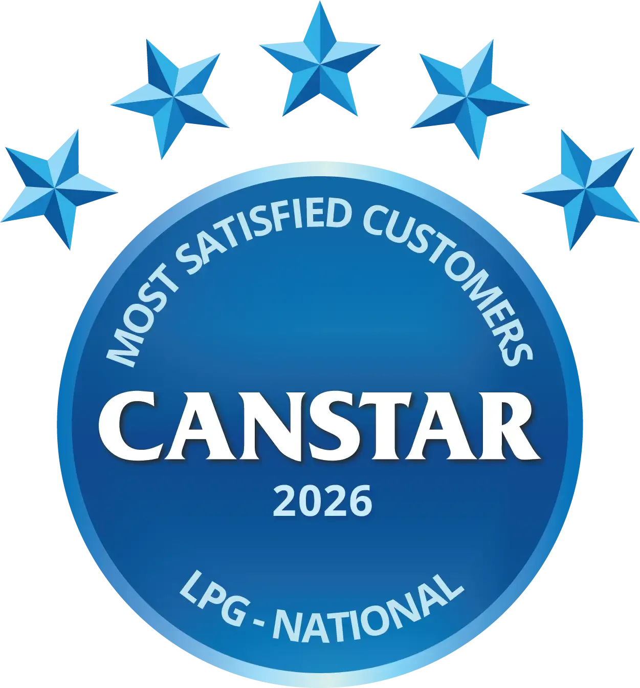 Most Satisfied Customers award for LPG Providers large logo